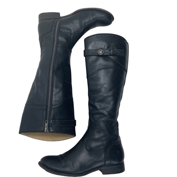 Frye Shoes - Frye Molly Button Tall Boot in Black- Size 6.